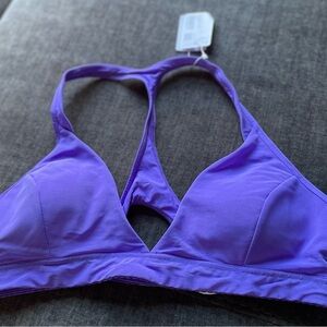 Lululemon All Day Breeze Purple Sports Bra with Soft Cups and Halter Straps